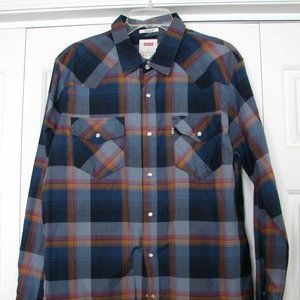 men's Levi's western shirt pearl snaps large